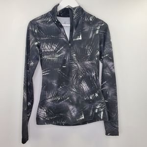 Nike Dri-Fit Half Zip Pullover Graphic Abstract Print Gray